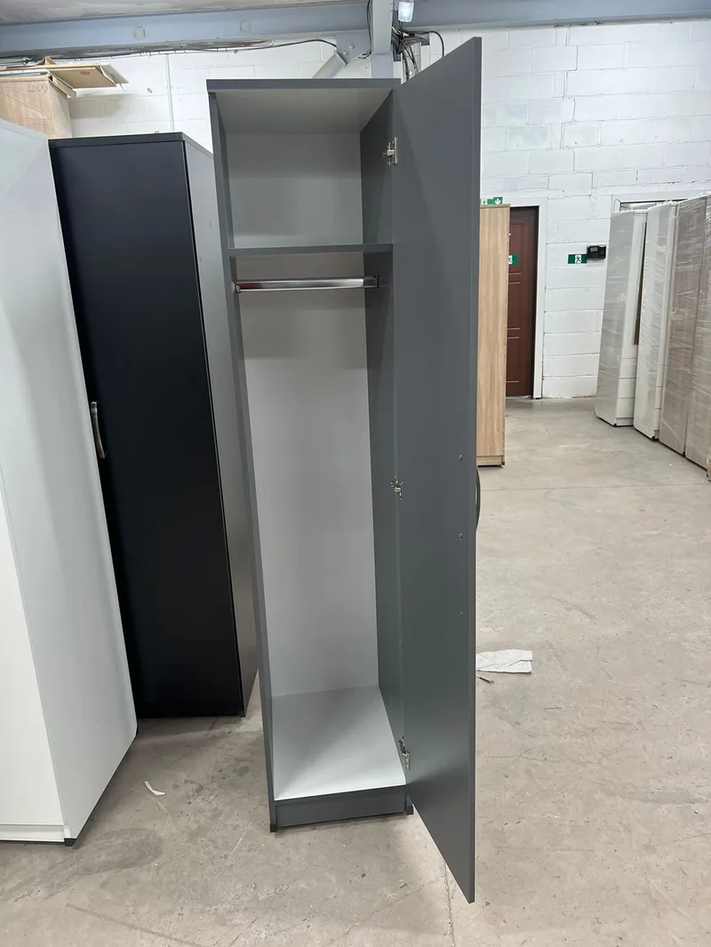 1 Door Wardrobe with Hanging Rail and Shelf