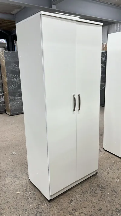 2 Door Wardrobe with Shelving and Hanging Rail