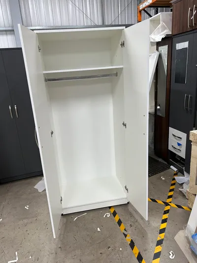 2 Door Wardrobe with Shelving and Hanging Rail, view 2