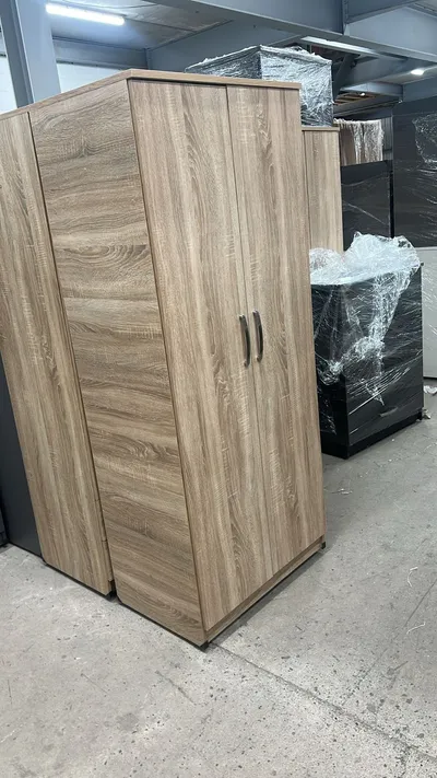 2 Door Wardrobe with Shelving and Hanging Rail, view 5
