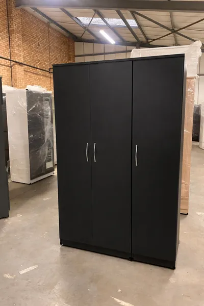 3 Door Wardrobe with Shelving and Hanging Rail, view 2