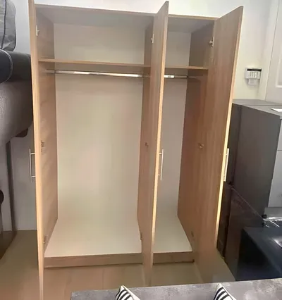 3 Door Wardrobe with Shelving and Hanging Rail, view 8