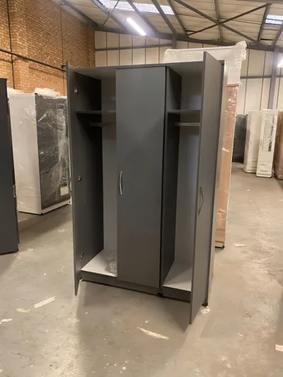 3 Door Wardrobe with Shelving and Hanging Rail, view 9