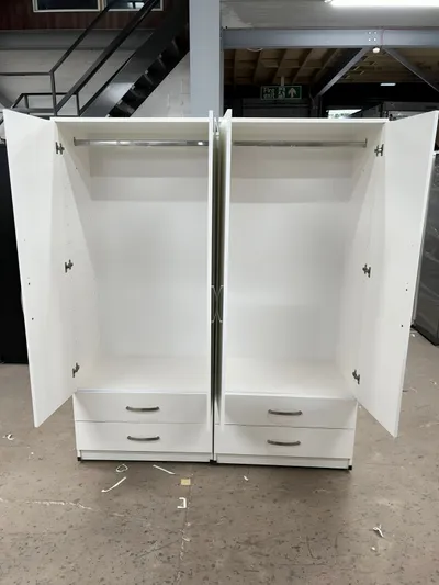 4 Door Wardrobe Bedroom Set – with Chest of Drawers & Bedside Cabinet, view 2