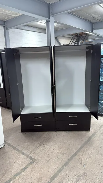 4 Door Wardrobe Bedroom Set – with Chest of Drawers & Bedside Cabinet, view 6