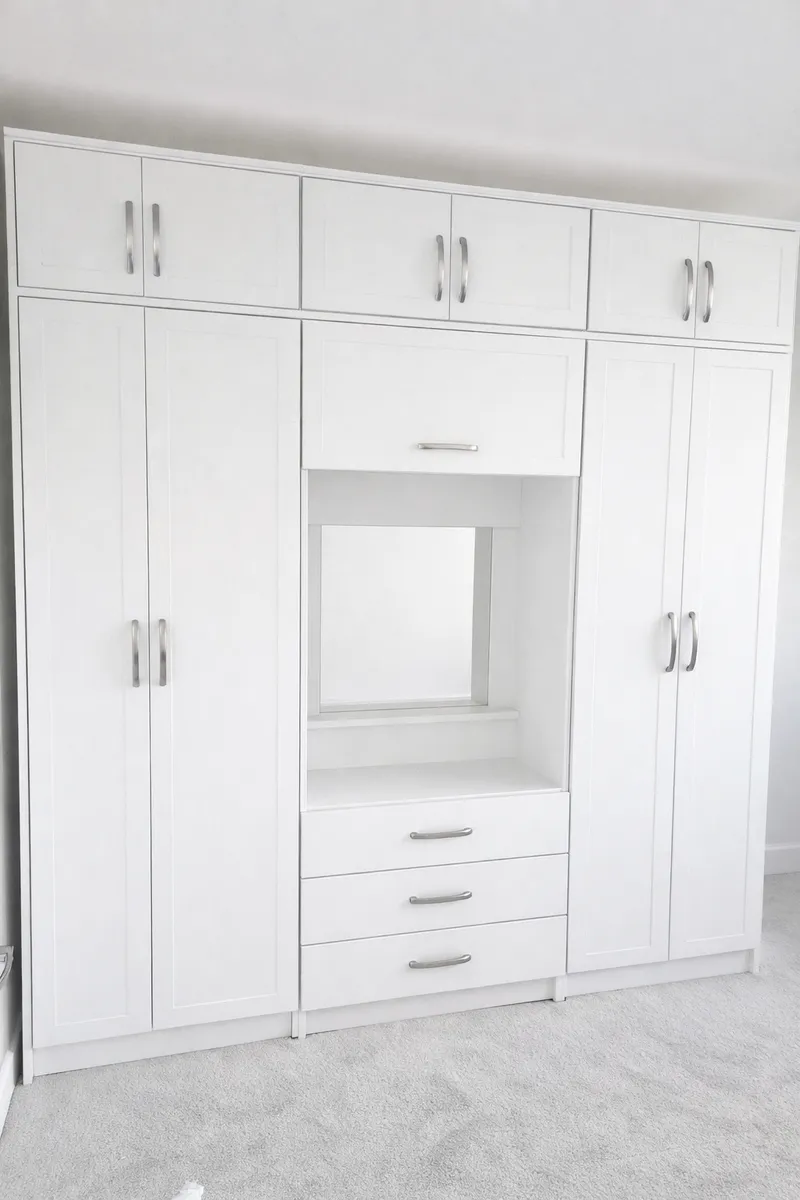 6 Door Dressing Wardrobe with Top Boxes