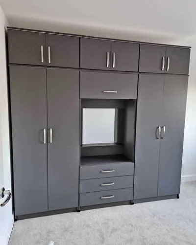 6 Door Dressing Wardrobe with Top Boxes, view 3