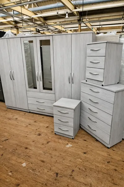 6 Door Wardrobe Full Bedroom Set, view 5