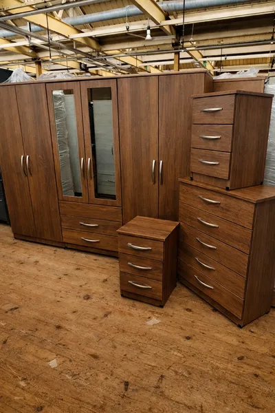 6 Door Wardrobe Full Bedroom Set, view 6