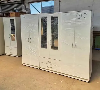 6 Door Wardrobe with 2 Mirrors and 2 Bottom Drawers