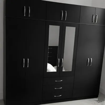 6 Door Wardrobe with Top Boxes, Drawers and Mirrors, view 2