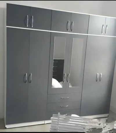 6 Door Wardrobe with Top Boxes, Drawers and Mirrors, view 3