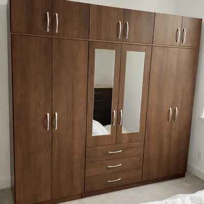 6 Door Wardrobe with Top Boxes, Drawers and Mirrors, view 6