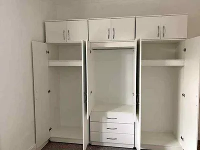 6 Door Wardrobe with Top Boxes, Drawers and Mirrors, view 7
