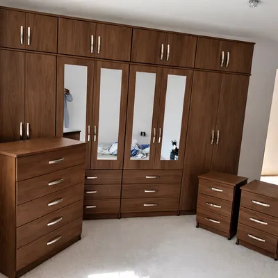 8 Door Wardrobe Full Bedroom Set – with Chest of Drawers & Bedside Cabinet, view 6