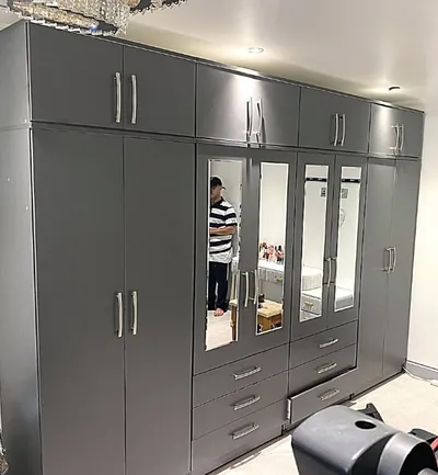 8 Door Wardrobe with Top Boxes, view 3