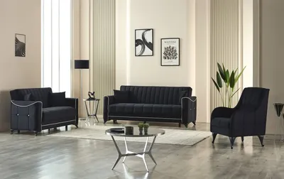 Acelya Black Sofa Bed with Storage – Bold Style Meets Smart Living