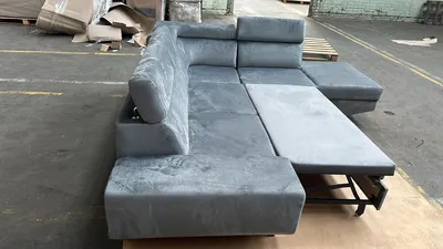 Arctic Corner Sofa Bed with Storage – Modern L-Shape Convertible Sofa (Grey, Black, Cream), view 5