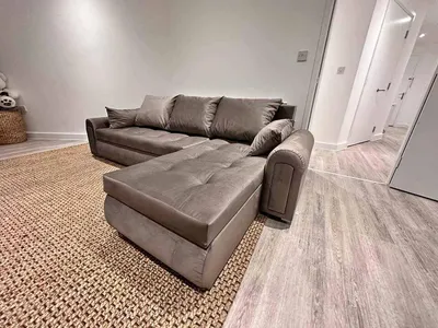 Berlin sofa bed beige velvet, view 2