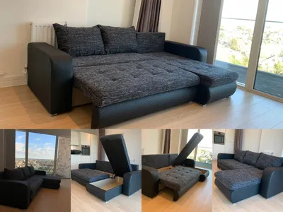 Berlin sofa bed charcoal