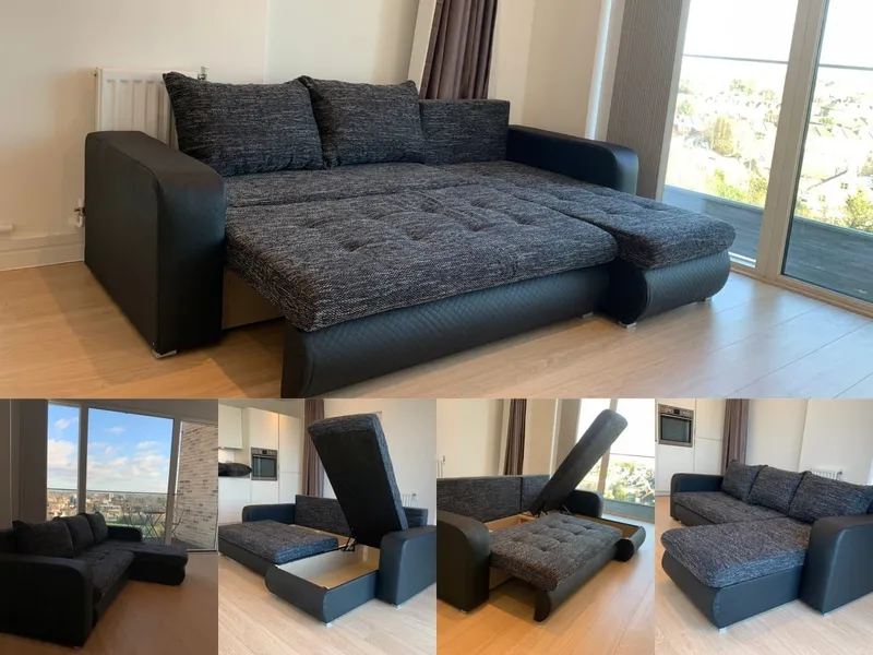 Berlin sofa bed charcoal