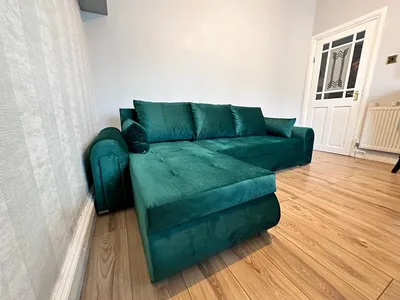 Berlin sofa bed green velvet, view 3