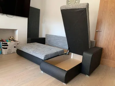 Berlin sofa bed light charcoal, view 2