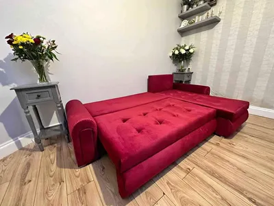 Berlin sofa bed red velvet