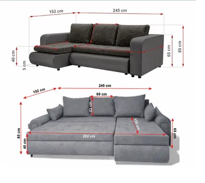 Berlin Universal Corner Sofa Bed with Storage, view 11