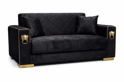 Black Gold Lion Sofa – Luxury Royal Elegance for Modern Living, view 3