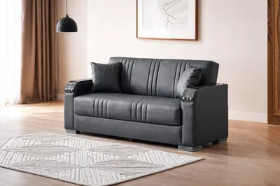Black Leather Sofa – Modern Luxury & Timeless Comfort, view 3