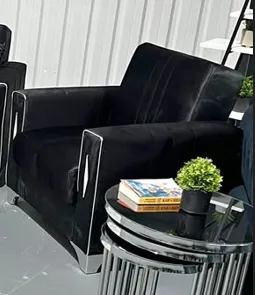 Black Silver Diamond Sofa Bed – Luxury Glamour & Modern Comfort, view 4