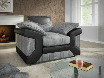Dino Jumbo Cord Armchair – Grey or Beige | Cosy & Stylish Accent Seating