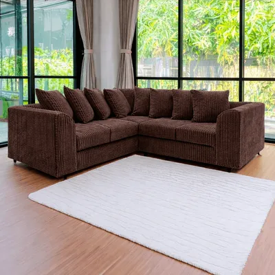 Dylan 5 seater corner sofa Jumbo cord, view 4
