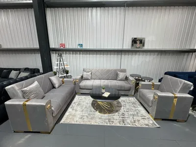 Grey Gold Lion Sofa – Luxury Chesterfield Elegance for Modern Homes