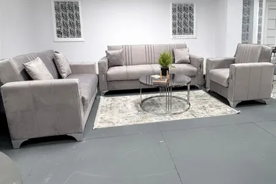 Grey Silver Diamond Sofa Bed – Luxury Comfort with Modern Elegance