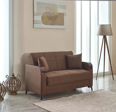 Kermont Sofabed Brown with Storage, view 3