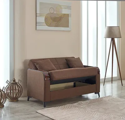 Kermont Sofabed Brown with Storage, view 4