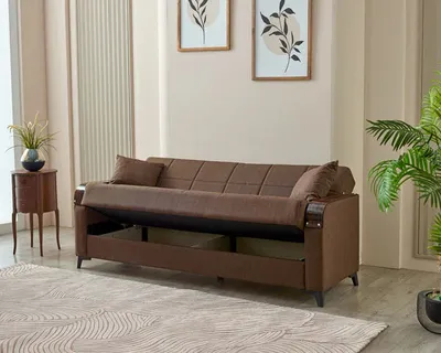 Kermont Sofabed Brown with Storage, view 5