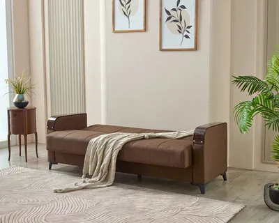 Kermont Sofabed Brown with Storage, view 6