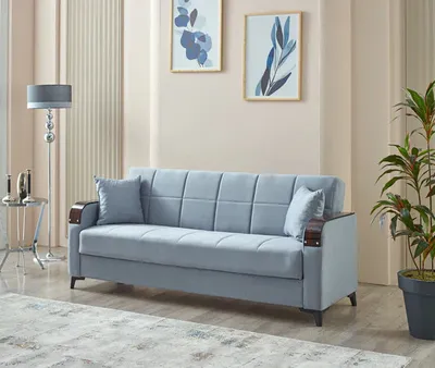 Kermont Sofabed Grey with Storage, view 2