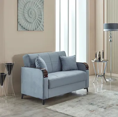 Kermont Sofabed Grey with Storage, view 3