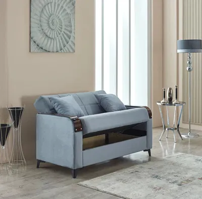 Kermont Sofabed Grey with Storage, view 4