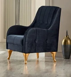 Kuzey Gold Black Sofa Bed with Storage – Luxury Meets Smart Living, view 7