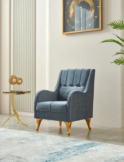 Kuzey Grey & Gold Sofa Collection, view 4