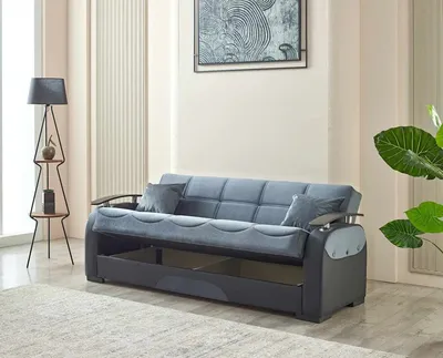 Lincoln Sofabed Grey with Storage 52-103, view 2