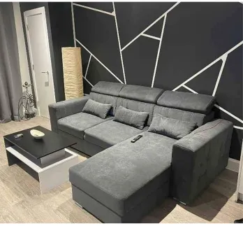 Luca L-Shape Sofa Bed with Storage gray, view 3