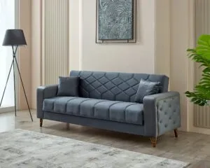Malisa Sofabed Grey with Storage, view 2