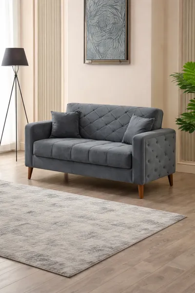 Malisa Sofabed Grey with Storage, view 3