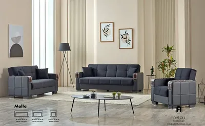 Malta Sofabed Black with Storage 65-103